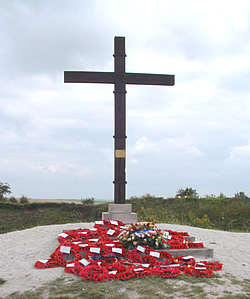 Wreaths laid at the annual 1 July ceremony at Lochnagar Crater.