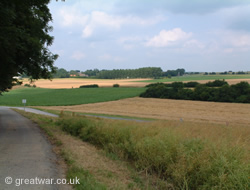View towards the village of Mametz from Mansell Copse