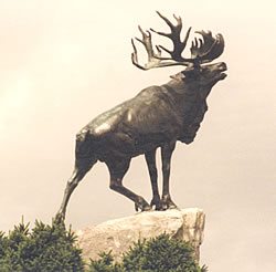 Close up of the Caribou memorial