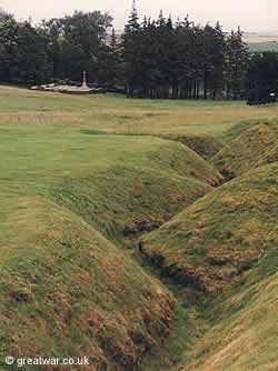 Trenches preserved at Newfoundland Memorial Park near Beaumont-Hamel.