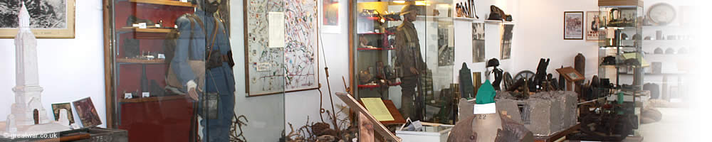 The WW1 collection at Ocean Villas museum.