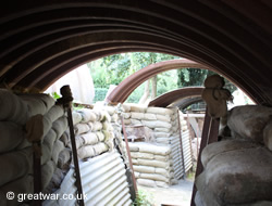 Section of original British trench at Auchonvillers.