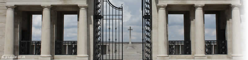 Gateway to the Pozières Memorial and British Cemetery. Gateway to the Pozieres Memorial and British Cemetery.