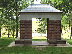 Memorial pavilion in the centre of Sheffield Memorial Park.