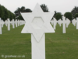 Jewish grave in Somme American Cemetery