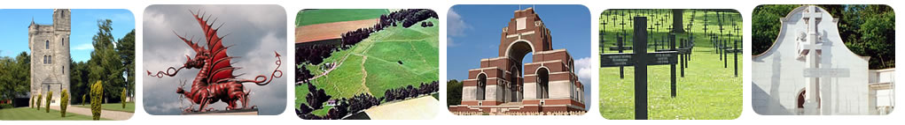 Images of sites to visit on the Somme battlefield.