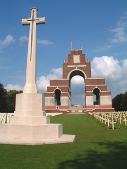 Anglo-French military cemetery in the grounds of the Thiepval Memorial to the Missing