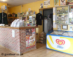 Souvenirs and refreshments are available.