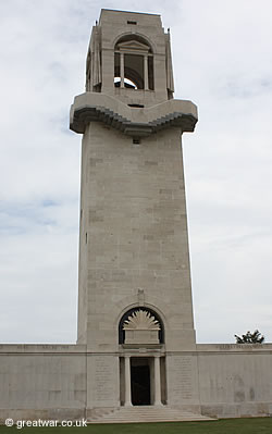 The tower at the Villers-Bretonneux Memorial.