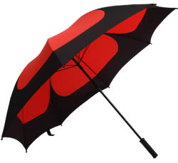 View of the side of the golf Poppy Umbrella
