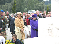 HRH Queen Elizabeth II, the Duke of Edinburgh and Queen Paola ©greatwar.co.uk