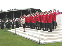 Singer Isla St. Clair and the Seraphim Choir of Chilton Saint James School, Lower Hutt, New Zealand ©greatwar.co.uk