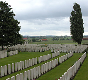 View of Tyne Cot from Ypres