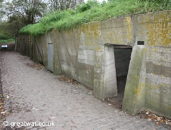 ADS bunker in the bank of the Ypres-Ijser canal at Essex Farm cemetery.