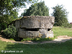 Bunker at the Hill 60 Battlefield Memorial Site near Ypres.