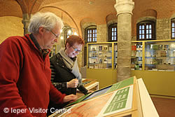 Visitors in the Visitor Centre for Ypres and the Westhoek.