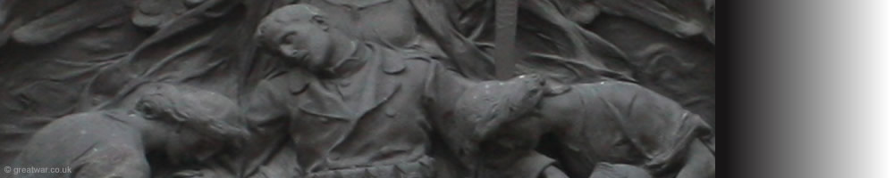 Detail from the Ypres War Victims Monument, Ieper, Belgium.