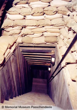 Replica dugout at the Memorial Museum Passchendaele 1917