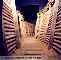 Replica trench at the Memorial Museum Passchendaele 1917
