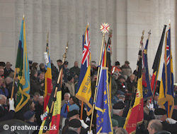 Standards at the 11 November ceremony.