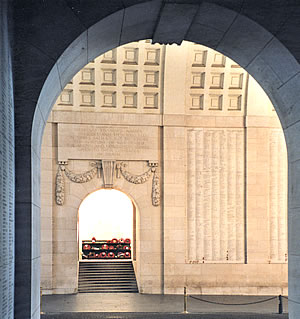 South stairway of the Menin Gate