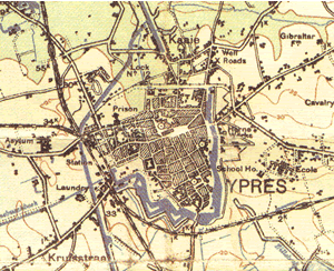 Detail from Ordnance Survey map of 1919.