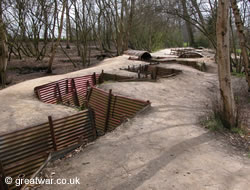 Preserved trench at the Hill 62 Sanctuary Wood museum, Belgium.