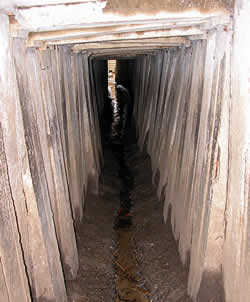 Part of the tunnel running under Sanctuary Wood