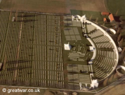 Aerial view of Tyne Cot British Military Cemetery near Zonnebeke.