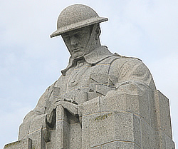 Canadian soldier memorial at Vancouver corner