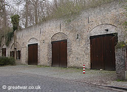 Doors to casemates in Vauban ramparts in Ypres.