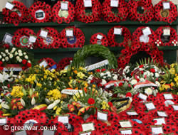 Wreaths laid on Armistice Day.