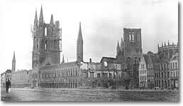 Photograph 2: Damage to the Lakenhalle (Cloth Hall) (IWM).