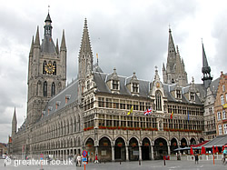 The Cloth Hall (Lakenhallen) in Ypres (Ieper).