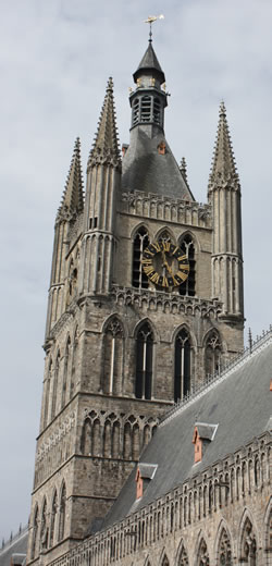 The belfry of the Cloth Hall in Ypres.