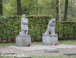 Mourning Parents sculptures at Vladslo German cemetery.